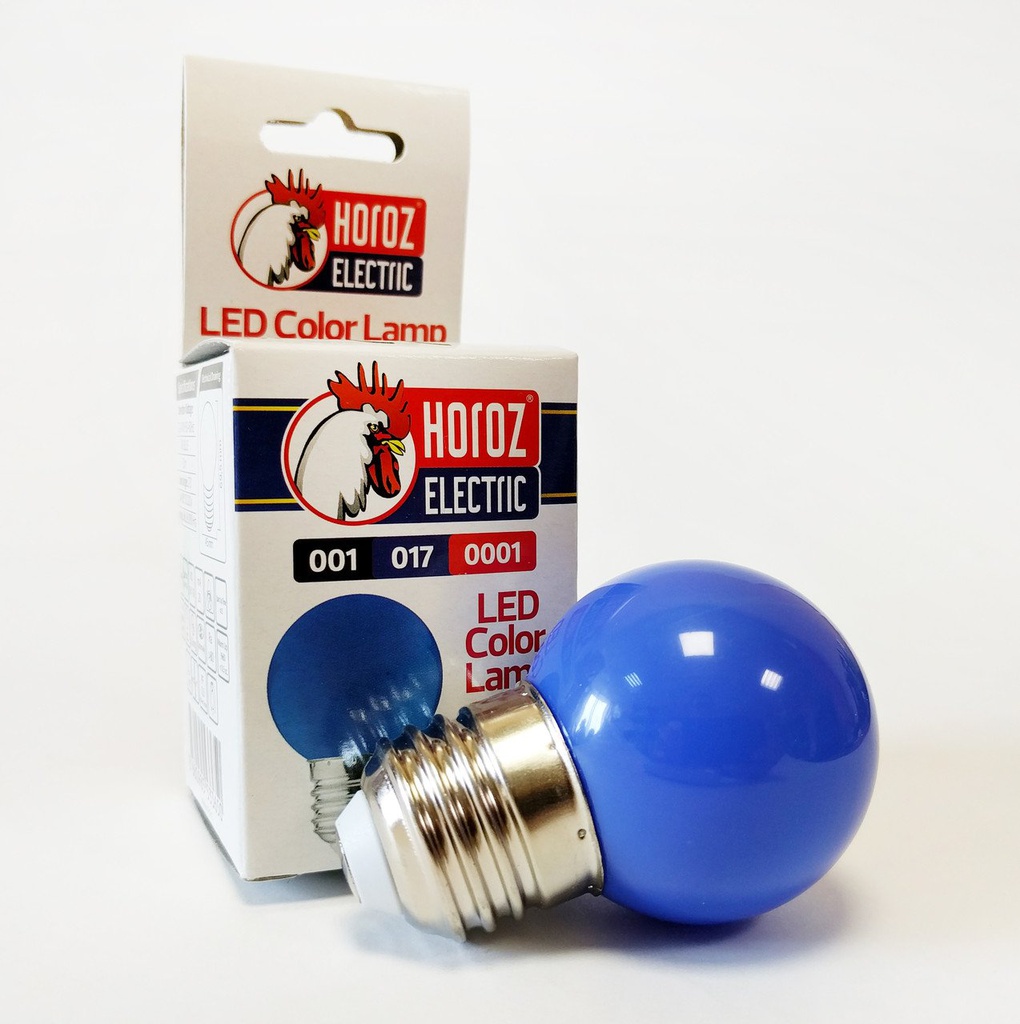 LED.Лампа Horoz 1W E27 синя