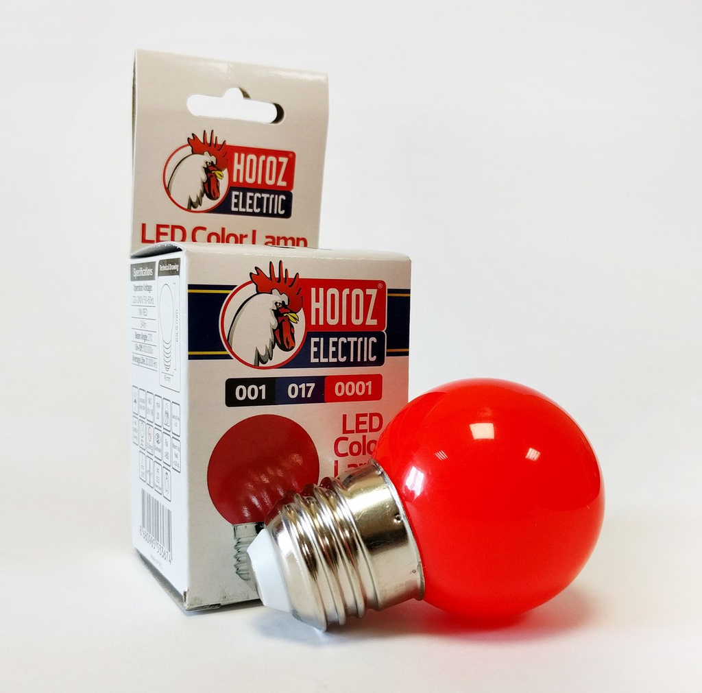 LED.Лампа Horoz 1W E27 червона