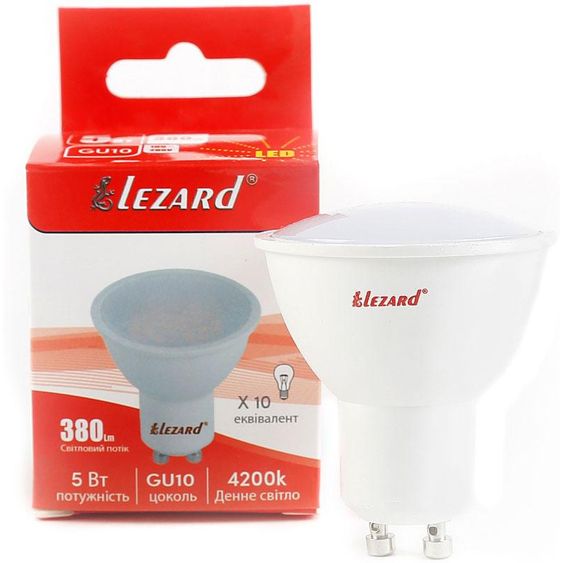 Lezard Лампа LED MR16  5 W 4200K  GU10  220V