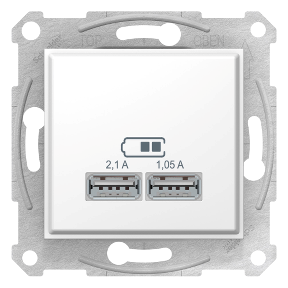 Schneider Sedna 2710221 Розетка USB 2,1A біла