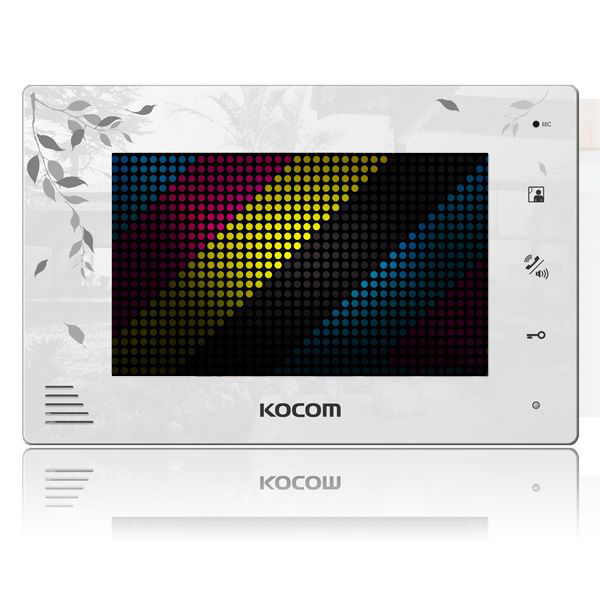 Видеодомофон КОСОМ KCV-A374(white)7&quot; цветн. 2-х входовой с рисунком