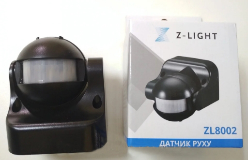 Датчик руху. Z-LIGHT (8002) настінно поворотн 180* чорн