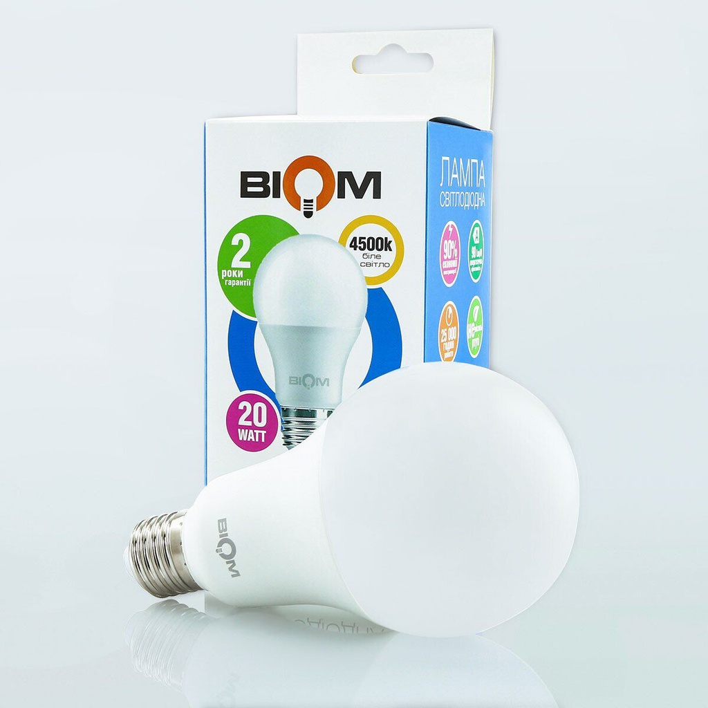 Лампа Biom BT-520 А80 20W 4500K E27