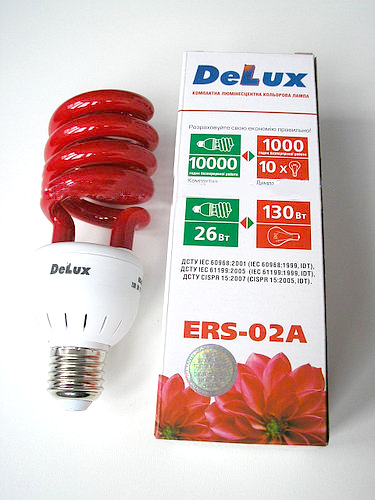 Лампа DELUX е/сбер.ERS-02А   26W  красная
