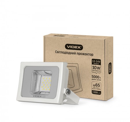 Прожектор VIDEX 10W 5000K 12-24 WHITE