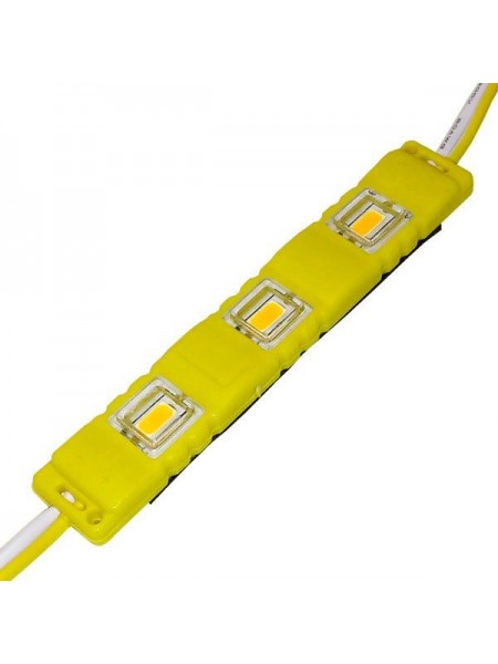 Свiтлод. модуль BRT M2 5630-3 led Y 1,5W, 12В, IP65 жовтий закритий з лінзой