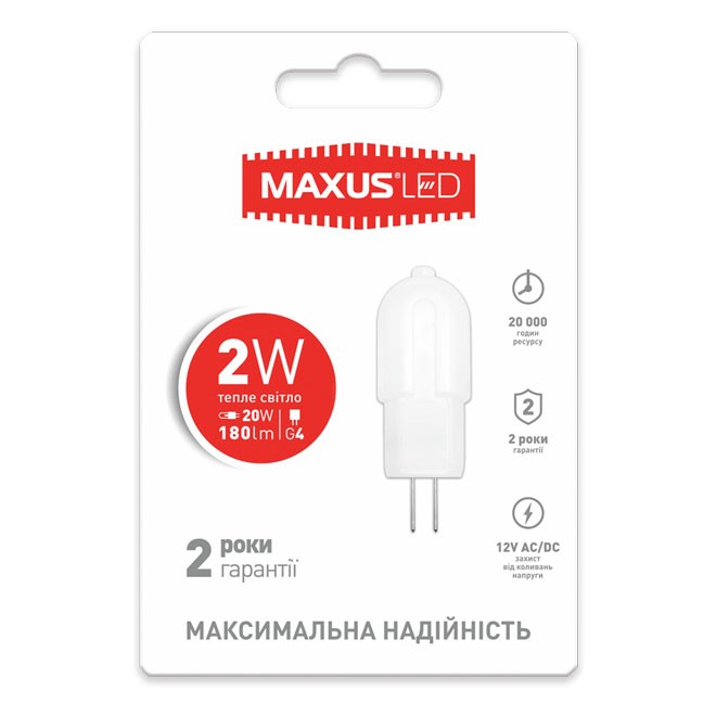 1-LED-207  G4 2W 3000K 12V