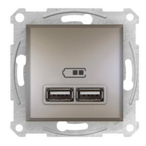 EPH2700269 Розетка USB 2,1A (бронза) Asfora
