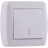 [08665] LEZARD DEMET Білий  Вимикач 1кл. перемикач