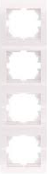 [00959] LEZARD DERIY Білий рамка 4-місна верт.