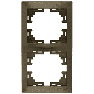 [02346] LEZARD MIRA Cвітло коричневий перламутр Рамка 2-місна верт.