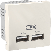 [07650] MGU3.418.25 USB розетка для зарядки 2,1A , 2м , сл.к.