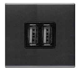 [06198] N2285 AN Розетка USB-зарядка 2-мод Zenit антрацит