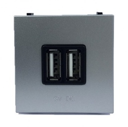 [02790] N2285 PL Розетка USB-зарядка 2-мод Zenit срібло
