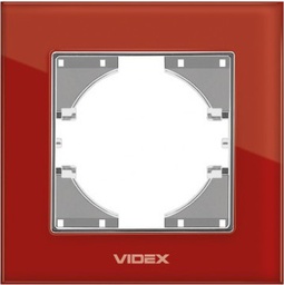 [02631] VIDEX BINERA Рамка 1-а червоне скло