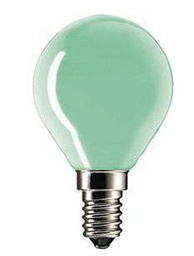 [02314] Лампа  PHILIPS Р45 15W E14 GR шар зелений